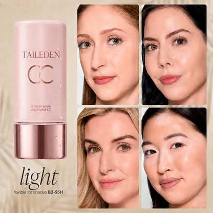 summer skin essentials – CC color-correcting tinted serum + creaseless SPF 30 mineral powder sunscreen