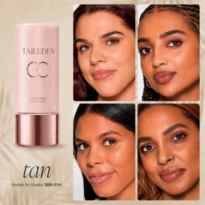 summer skin essentials – CC color-correcting tinted serum + creaseless SPF 30 mineral powder sunscreen